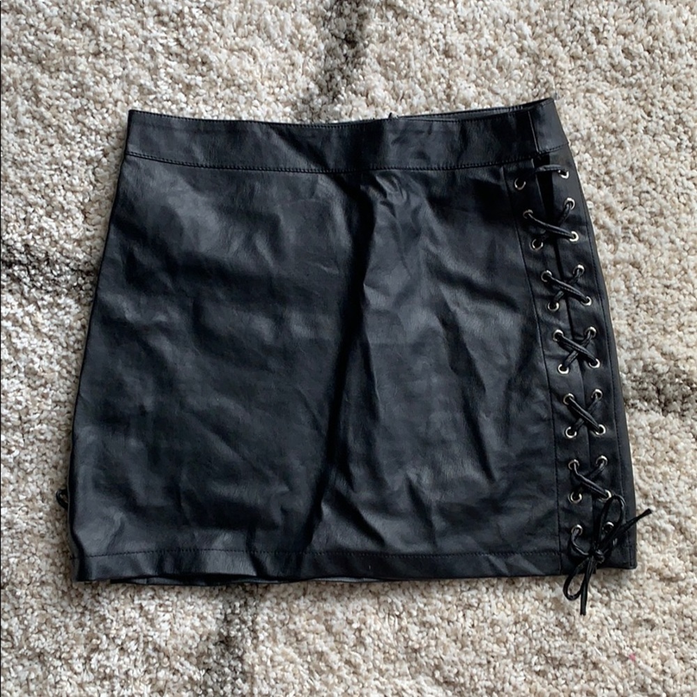 Faux Leather Skirt
